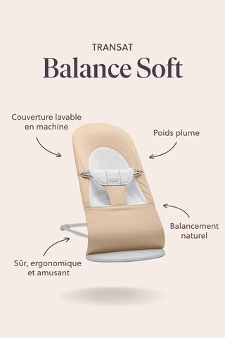 Transat Balance Soft Beige/Gris  -  BabyBjörn