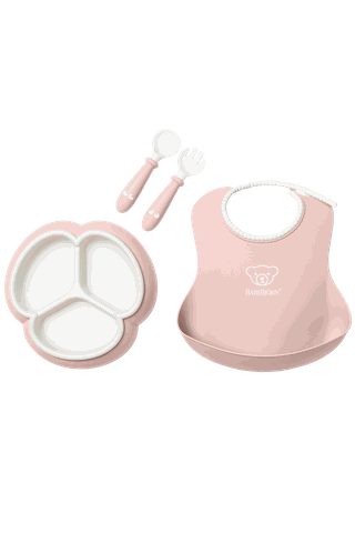 Mealtime Set 4 Set Powder Pink BabyBjörn