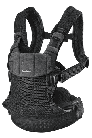 Baby Carrier Harmony in Black 3D Mesh, head support foldable