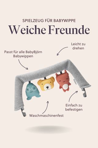 Spielzeug für Babywippe – Weiche Freunde - BabyBjörn