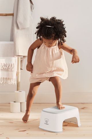 Step Stool White/Gray