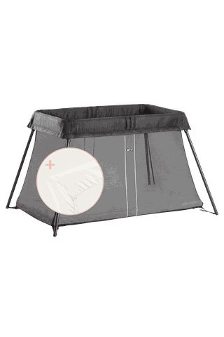 Play Yard Light Black - Bundle with Fitted Sheet