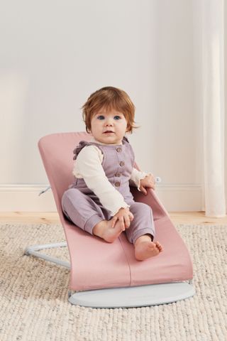 Bouncer Bliss Light pink - 3D Jersey - Light gray frame BabyBjörn