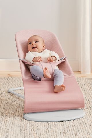 Bouncer Bliss Light pink - 3D Jersey - Light gray frame BabyBjörn