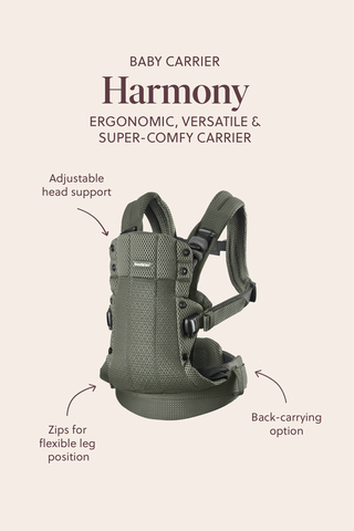 Baby Carrier Harmony in Dark green 3D Mesh - BabyBjörn