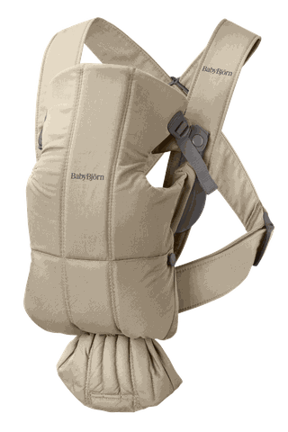 Baby Carrier Mini in Beige Woven - BabyBjörn