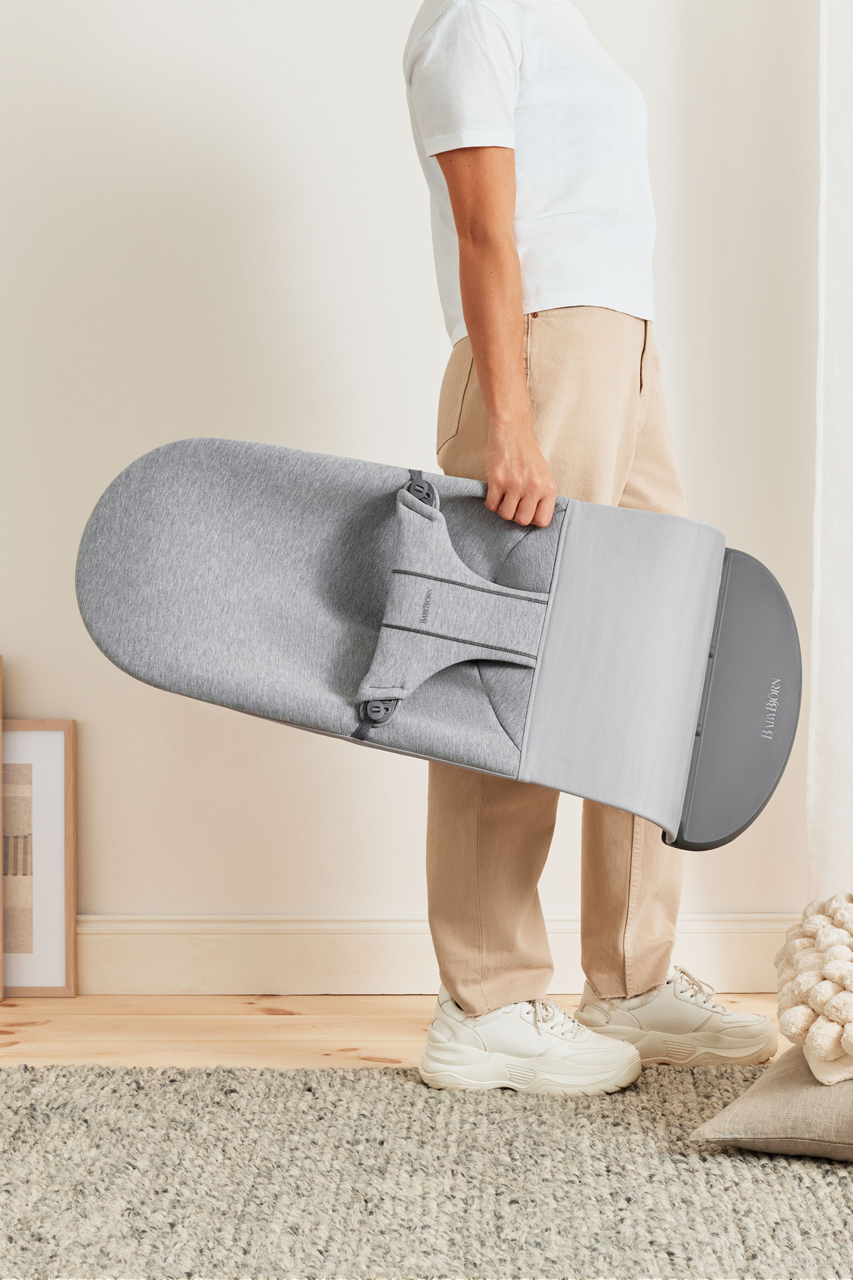 Transat Bliss - Gris clair / Jersey 3D / Gris foncé (BabyBjörn) - Image 8