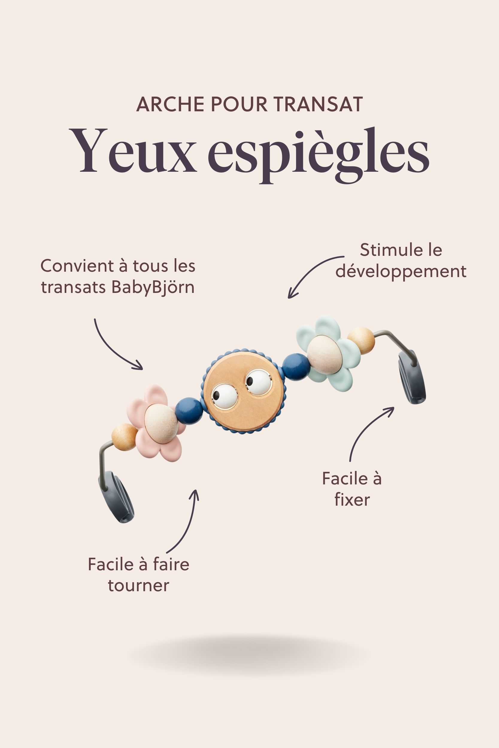 Arche pour Transat – Yeux espiègles - Pastel (BabyBjörn) - Image 6