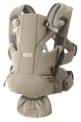 Baby Carrier Free in Beige Gray 3D Mesh - BabyBjörn