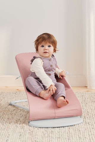 Bouncer Bliss Light pink - 3D Jersey - Light gray frame BabyBjörn