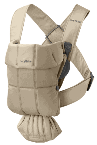 Baby Carrier Mini in Beige Woven - BabyBjörn