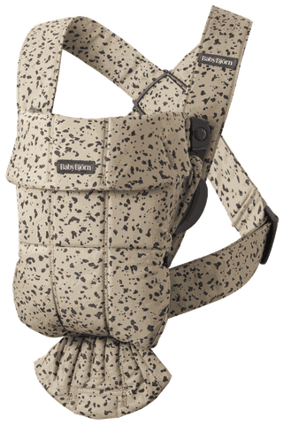 Baby Carrier MIni in Beige/Dark gray woven - BabyBjörn