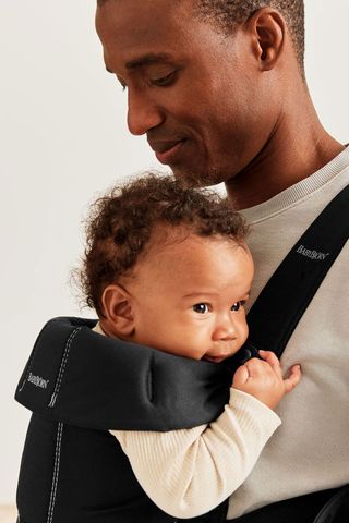  Mochila portabebés de BABYBJORN , Algodón, talla única , negro,  algodón : Bebés