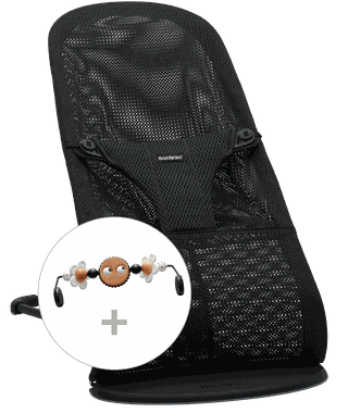 Bouncer Bundle with Toy Black  Mesh  Googly eyes black and white BabyBjörn