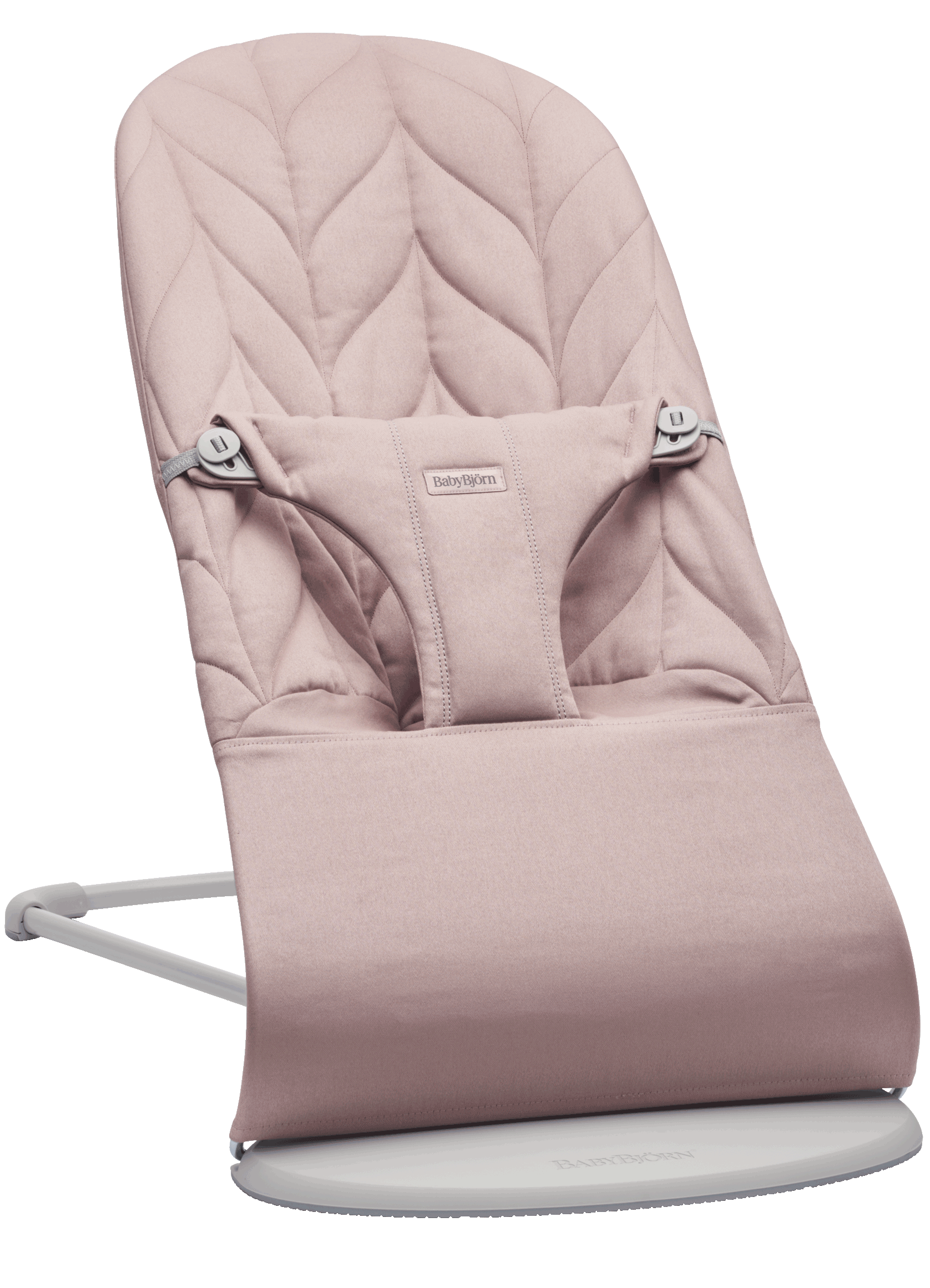 Bouncer Bliss - Dusty pink / Woven, Petal quilt / Light grey Bouncer Bliss - Dusty pink / Woven, Petal quilt / Light grey