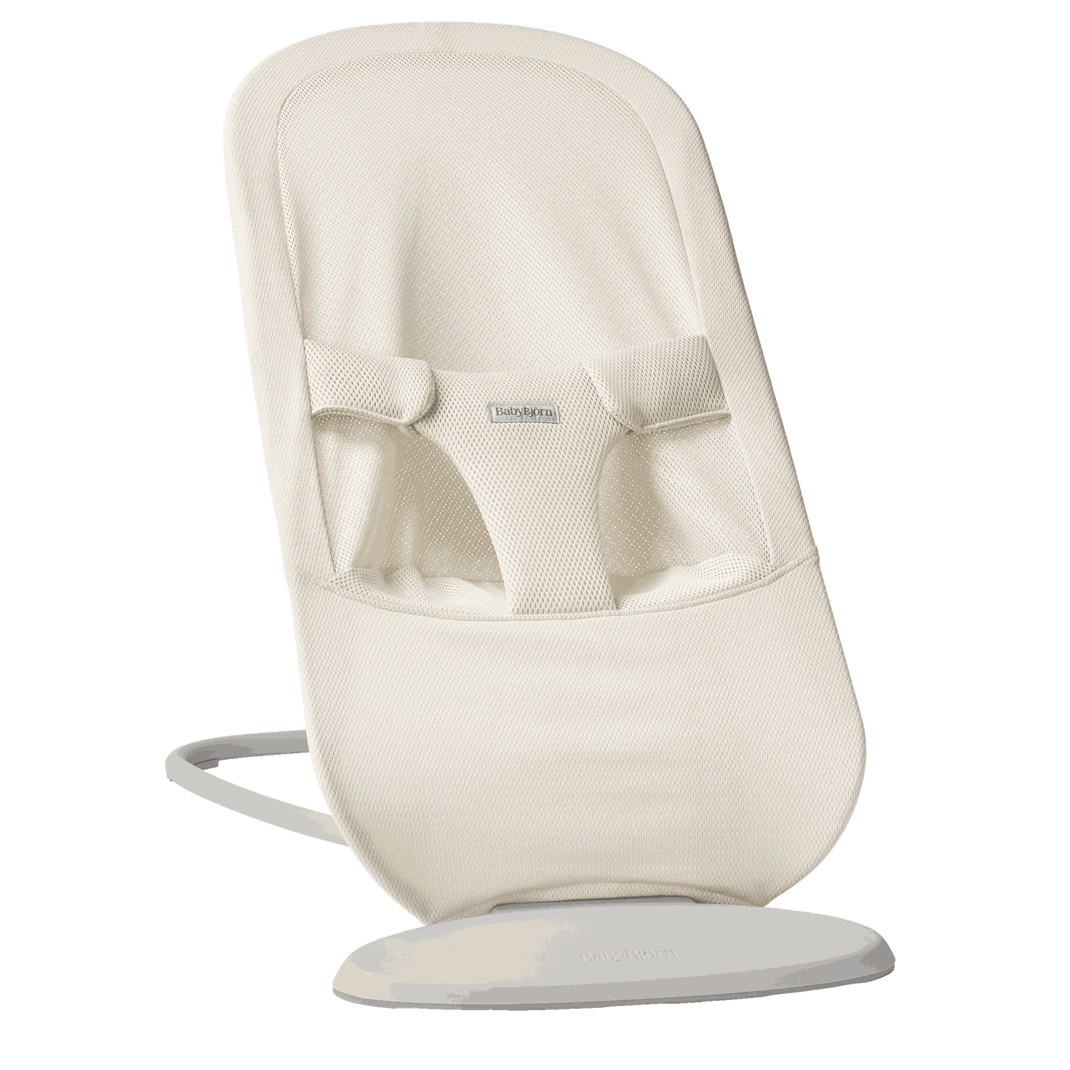 BabyBjörn Begin Baby Bouncer Airy Mesh - Cream - With Soft Friends Toy Bar