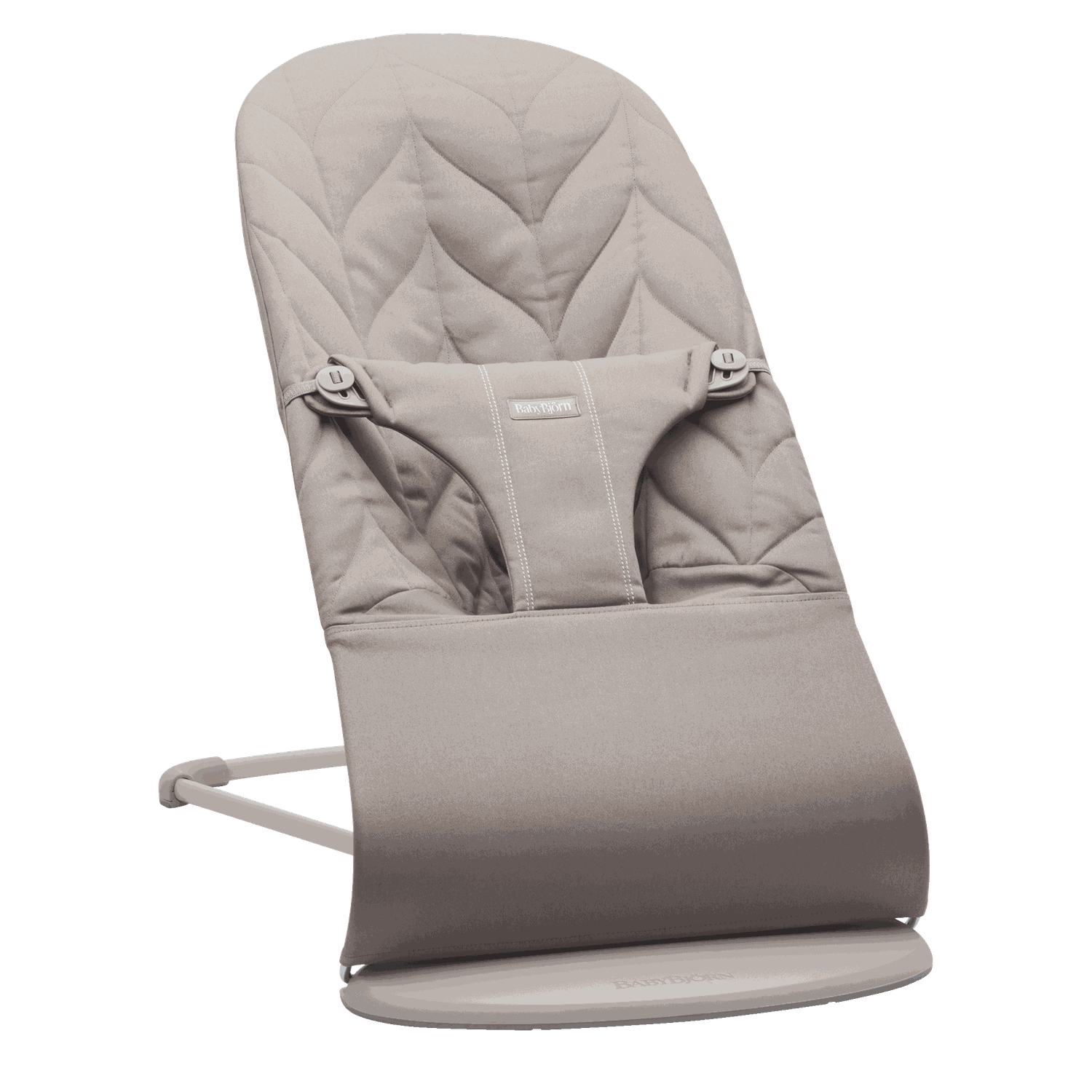 Babybjörn Unisex Infant Sand Grey Bouncer Bliss - / Woven, Petal Quilt / Light Grey