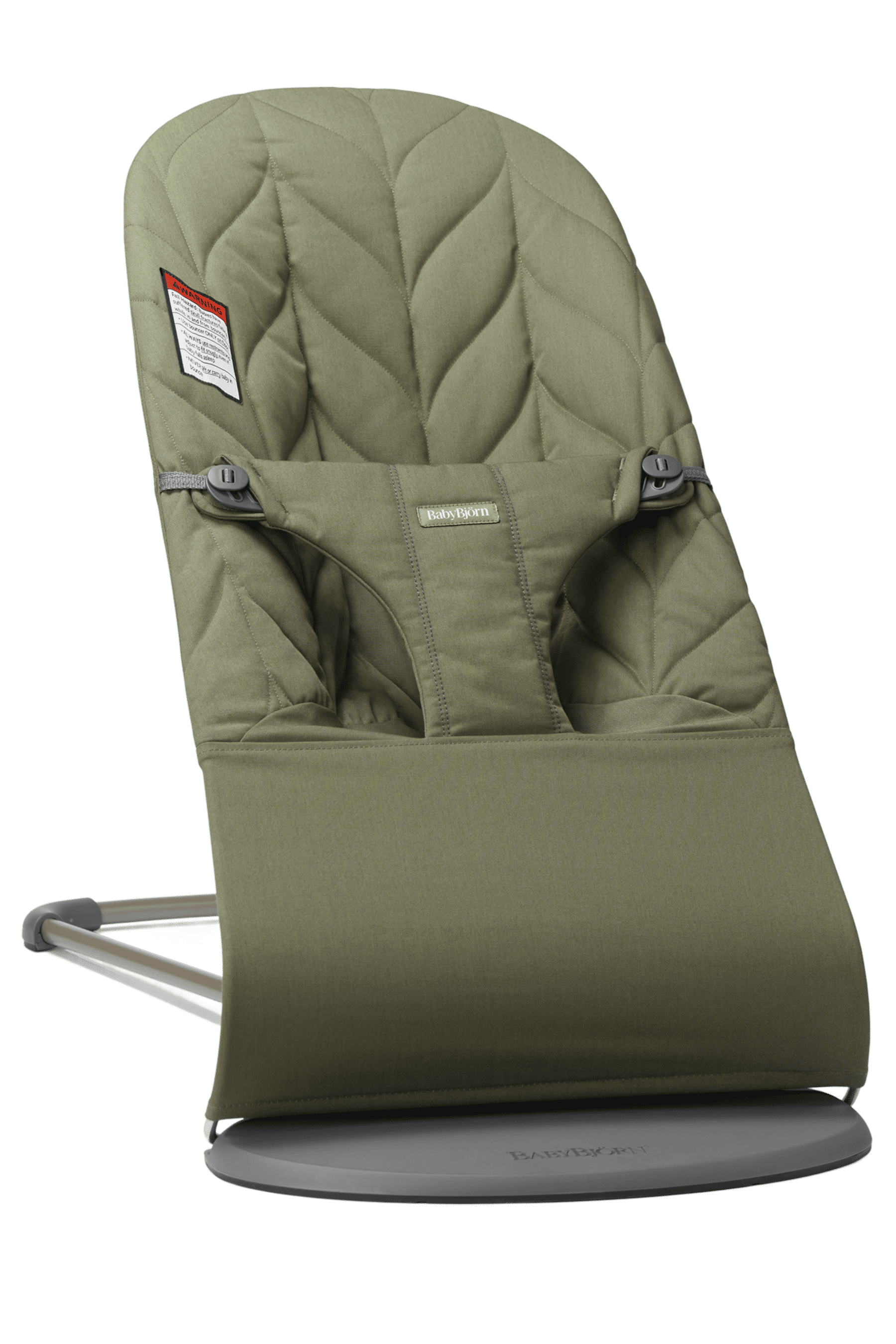 BabyBjörn Bouncer Bliss - Dark green / Woven, Petal quilt / Dark gray
