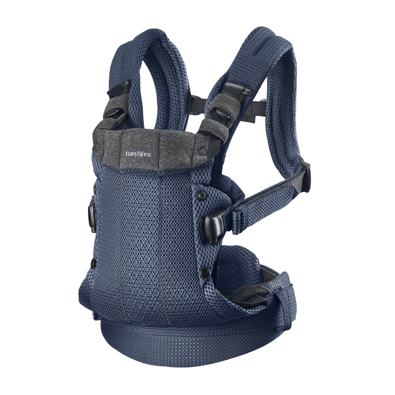 Mochila Porta Bebé Harmony - Azul marino / Malla 3D