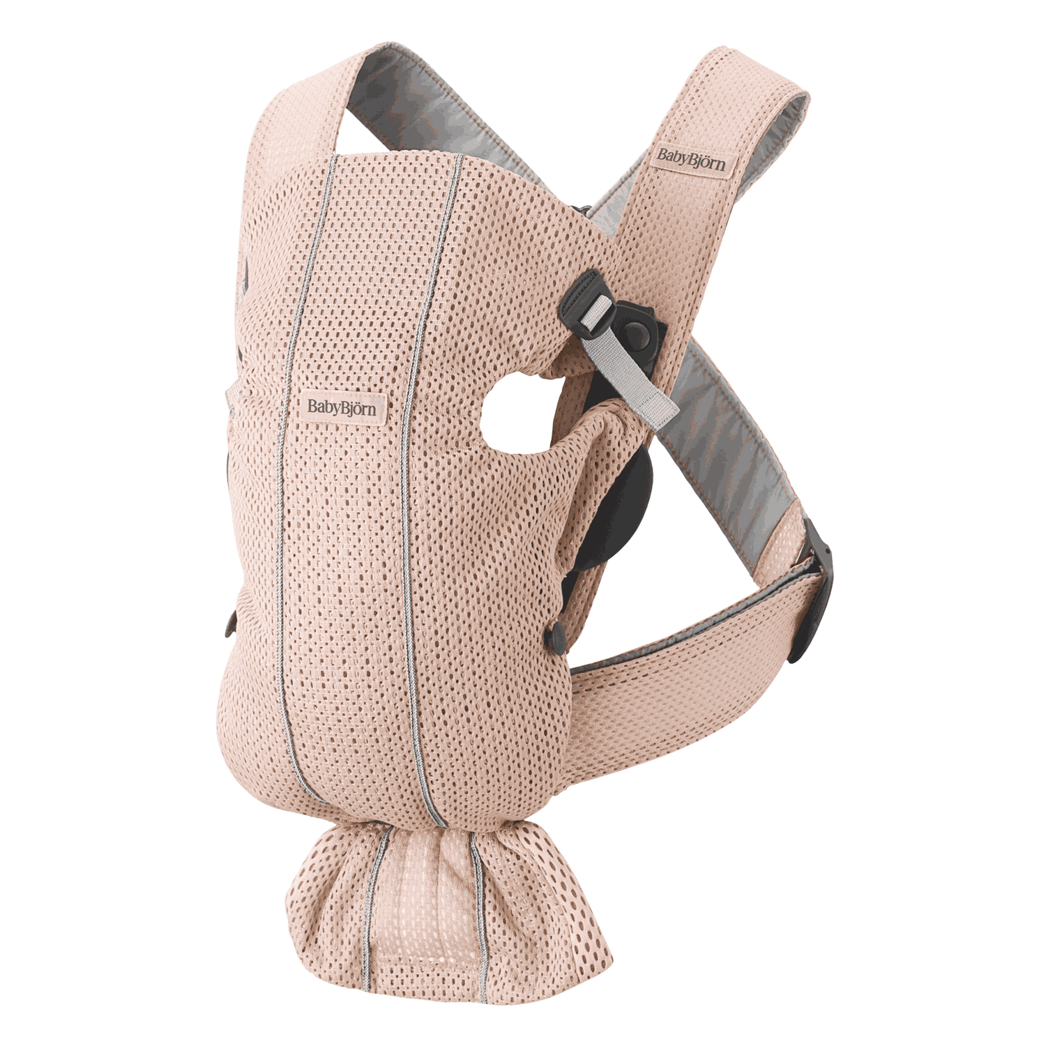 Mochila Porta Bebé Mini - Rosa perla / Malla 3D