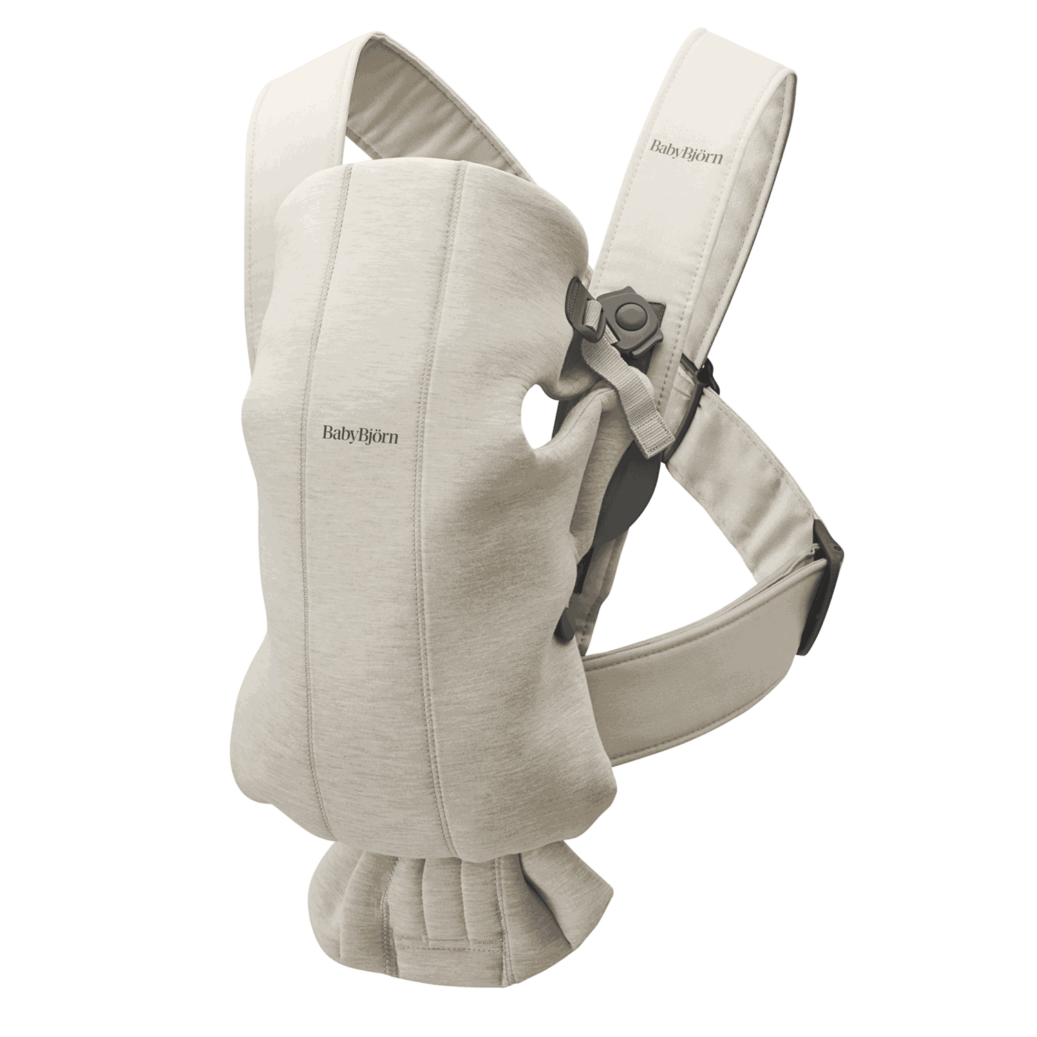 Mochila Porta Bebé Mini - Beige claro / Jersey 3D