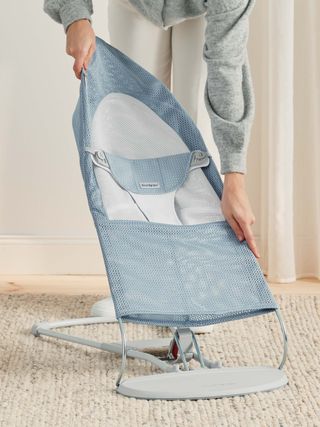 Transat Balance SOFT Beige et Gris - BabyBjörn, en Coton/Jersey - Le Trésor  de Bébé