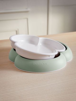 Baby Plate Set 2 pack Powder Green BabyBjörn