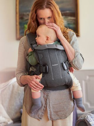 Baby Carrier One Denim gray/Dark gray - Cotton Mix BabyBjörn