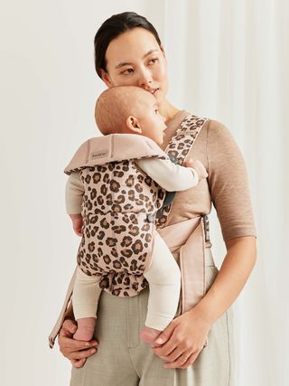 Baby Carrier Mini - Cotton, Beige/Leopard