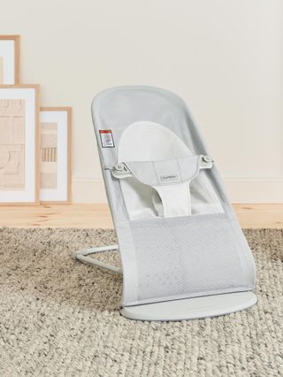 Baby bouncer grey and white online