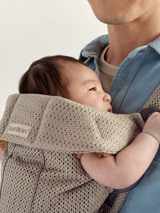 Baby Carrier Mini Gray Beige 3d Mesh