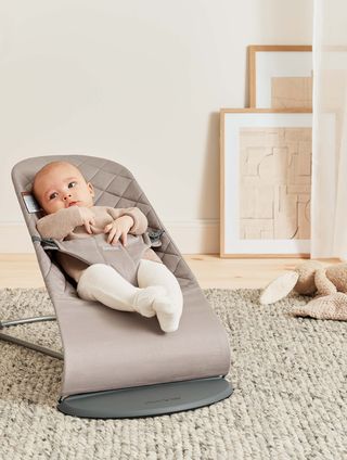 Baby Bjorn Bouncer Bliss Cotton Classic Quilt Sand/Grey