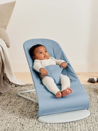 Baby bjorn bouncer blue on sale