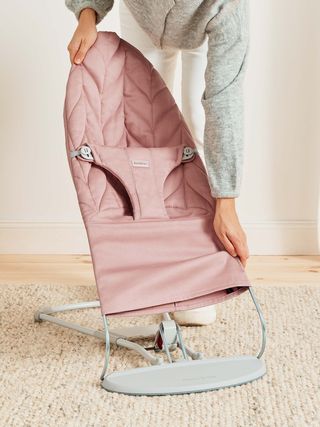 Extra Fabric Seat for Bouncer Bliss in Dusty pink Petal Quilt woven