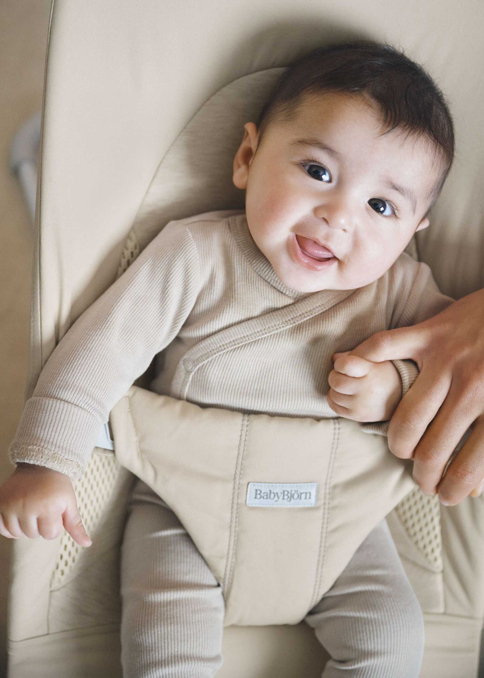 BabyBjörn Bouncer Balance Soft Light beige Tri Fabric Bouncer Guide