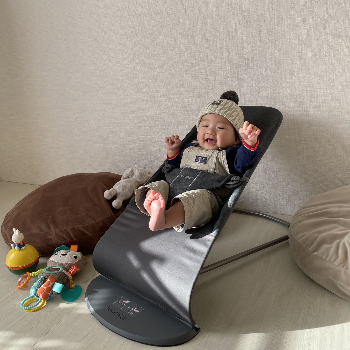 お兄ちゃんの時からベビービョルンのバウンサーも使用しています。