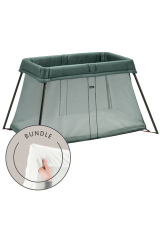 Travel Crib Light Green Bundle