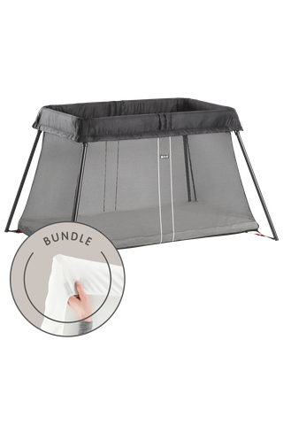 Travel Crib Light Black Bundle