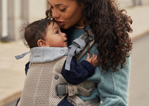 Baby Carrier Harmony in Grey beige 3D Mesh - BabyBjörn