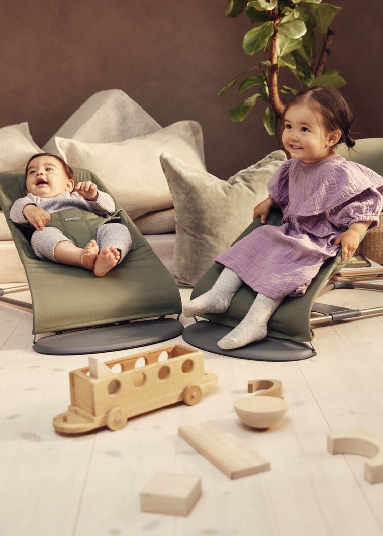 Bouncer Bliss in dark green quilt - BabyBjörn