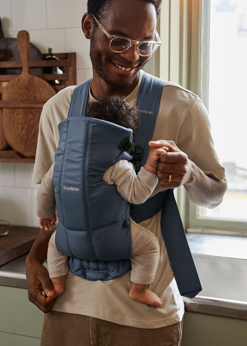 Baby Carrier Mini Vintage indigo blue woven - BabyBjörn
