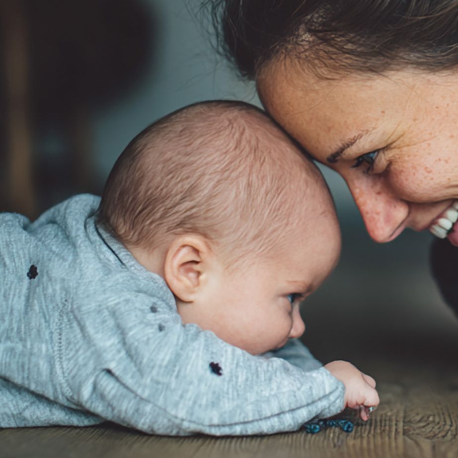 Tummy time helps strengthen a baby’s neck
