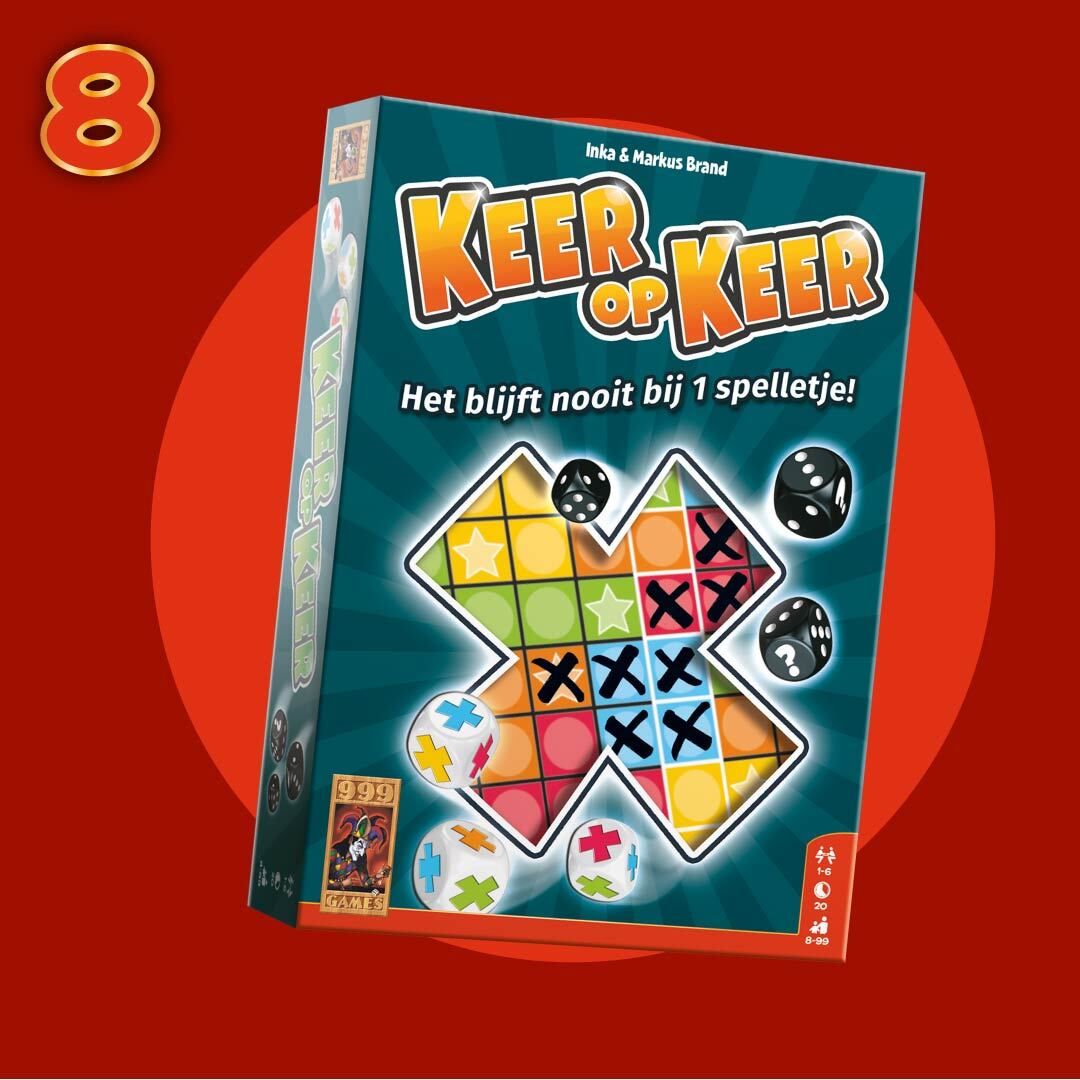 box van  keer op keer met nummer 8 er boven