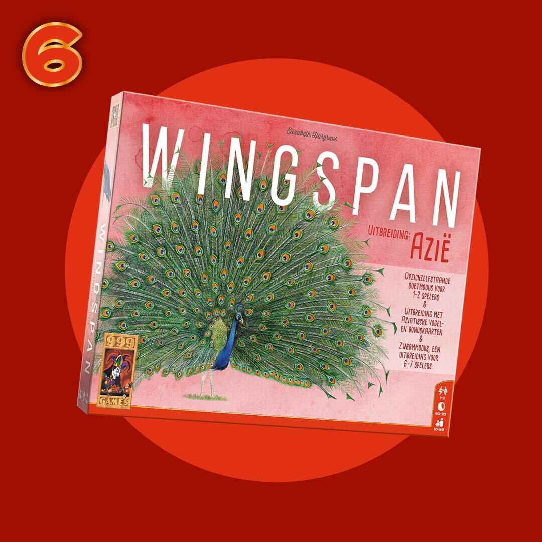 Box van wingspan azie met nummer 6 er boven