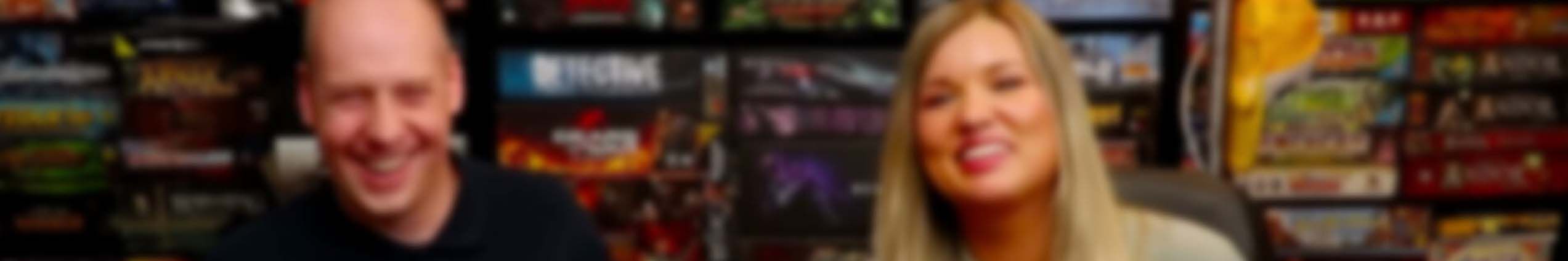 Banner met het hoofd van karina en nox voor een spellenkast