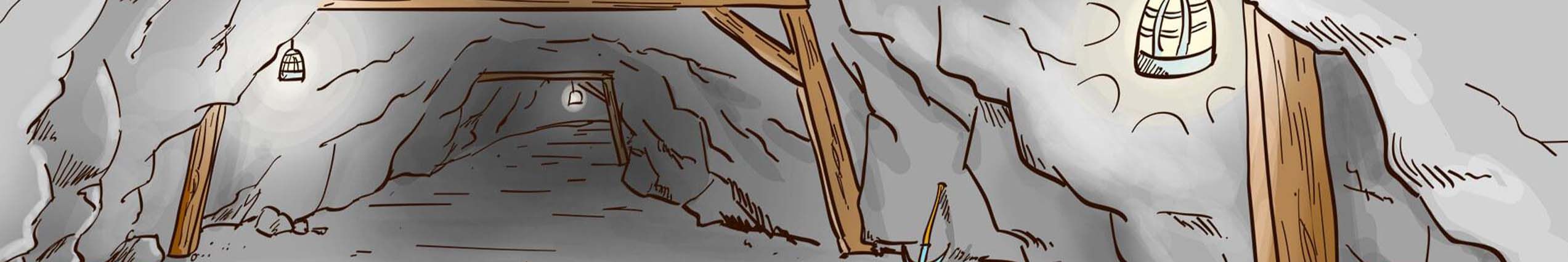 je ziet een banner van een mijn uit saboteur
