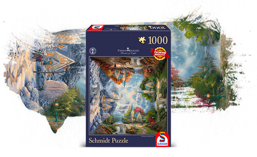 box en artwork van de puzzel mountain chapel