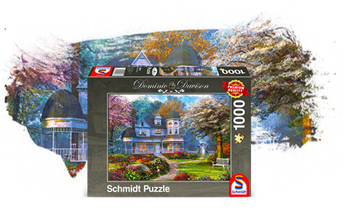box en artwork van de puzzel victoriaans herenhuis