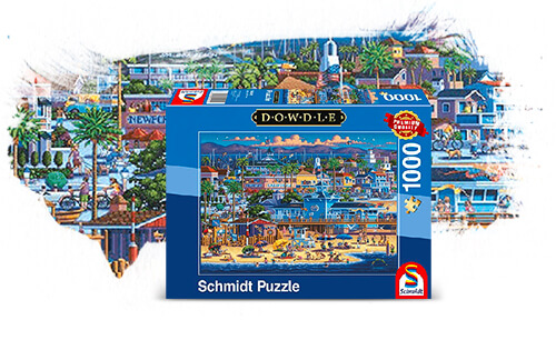 box en artwork van de puzzel newport