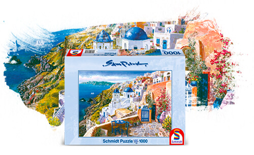 box en artwork van Blik op Santorini